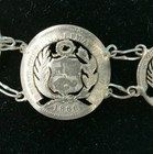 Antique Sterling Silver Coin Bracelet With Peru s Coins 1866 To 1911