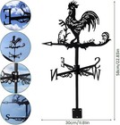 Metal Rooster Shape Weathervane  Roof Mount Weather Chicken Wind Vane Direction
