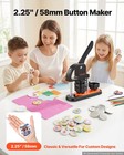 Vevor Button Maker Machine Pin Badge Maker 2 28  100 Button Parts circle Cutter