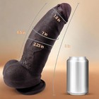 8 Inch Thick Big Black Dildo - Huge Girthy Bbc Dual Density Silicone Dildo  Fat