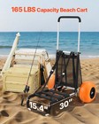 Vevor Beach Dolly With Big Wheels For Sand 12  Solid Wheels Beach Gardening