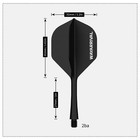6pcs Black Pp Integrated Dart Flights And Shafts   2ba Thread Compatible