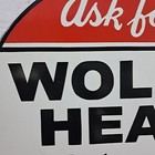 Wolf s Head Motor Oil Porcelain Enamel Sign 30 X 30 Inches 1 Sided