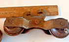 Sliding Barn Door Trolley Hardware Antique  vint  Pair From Farm In Goshen Ny