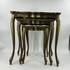Vintage Italian Florentine Nesting Tables Gold Gilt Provincial Hollywood Regency