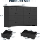 10 Drawers Dresser For Bedroom Black Dresser Chest Of Drawers With Power Outlets