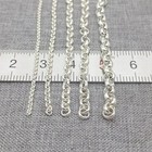 925 Sterling Silver Unfinished Shiny Rolo Chain 1 5mm 2mm 3mm 3 5mm 4mm Footage