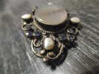 Rare Ooak Mid 19thc Antique Victorian Moss Agate Silver Filigree Brooch Pin