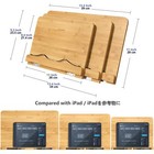 Large Foldable Bamboo Book Stand Adjustable Reading Book Holder For Cookbook