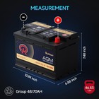 Relistart 12v 70ah Agm Battery Bci Group 48 Car Battery Automotive Battery