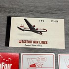Vtg Western Air Lines Advertising Lot - Passenger s Coupon   X3 Playing Cards