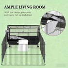 Rolling Metal Small Animal Hutch Cage small Pet Hutch spacious Pet House