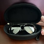 Sun Trends Aviator Sunglasses Men Mirrored Gray Lens Silver Frame W  Case