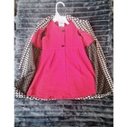 Bonnie Jean Kids Houndstooth Coat Dress 24m 2t Christmas Redwhite Outfit  