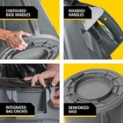 Rubbermaid Commercial Fg265500wht Brute Trash Can  Round  55 Gal Capacity  26