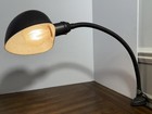 Vintage Industrial Clamp On Gooseneck Work Lamp 26    Cast Iron Base 1940s-50s