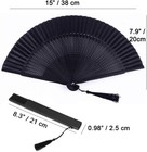 Silk Folding Fan  Bamboo Wood Hand Fan Japanese Vintage Retro Style Handmade