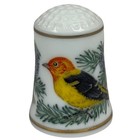 Songbirds Of The World  western Tanager  Franklin Porcelain Robin Hill Thimble