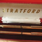 Vintage Stratford Gold Plated Pen And Pencil Set In Original Box Made In Usa