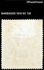 Barbados 1916 Sc 138 Seal Of The Colony 3 - Dark Violet Mhm Og F vf