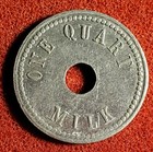 Palm City   Ca  san Diego Co  Rare R-9 Blue Bell Dairy Farms Token 1 Qt T3621