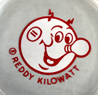 Vintage Reddy Kilowatt Advertising Glass Ashtray 4 25    Wide