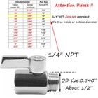 Mini Ball Valve Stainless Steel 316  1 4 Npt Male X Npt Female Mini Ball Shu