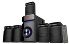 Rockville Home Theater karaoke Machine System W 5 25  Sub  2  Wireless Vhf Mics