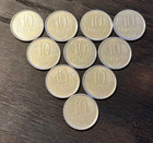Lot Of 10 - Brazil 10 Centavos Coins - Au - 1994-1997 Km633