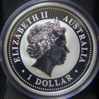 2007 Australia Lunar Year Of The Pig Silver Coin 1-oz  Series-1 In Capsule Bu 