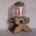 The Great American Nut 5   Candy nut Vending Machine  Countertop Wood Base Glass