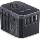 Universal Travel Adapter - International Power Plug With Usb-c   4 Usb Ports - T