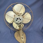 Antique Arctic Aire Electric Desk Fan Art Deco Metal Blade Made Usa working 19 