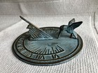 Vintage Brass Bronze  Sun Dial  Hummingbird  Great Patina