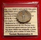 Genuine Roman Trajan Column Silver Denarius 115ad Detailed Coin Flip