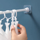2 8pcs Adhesive Shower Curtain Rod Holder Wall Mount Transparent Tension Bracket