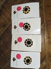 Vintage Streamline Button Lot Of 4 Size 40 - 1 Inch Black And Gold Fancy- K8347