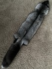 Pale Silver Fox Pelt Fur Tanned Rustic Log Cabin Decor Cozy Parka Trim Ruff