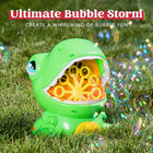 Dinosaur Bubble Machine Gun Blower Kids Indoor Outdoor Party Birthday Toy  Green