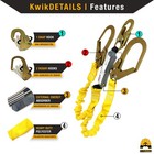 Kwiksafety Python 6  Shock Absorbing Safety Lanyard