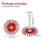 6pcs Diamond Saw Blade 40mm Mini Cutting Disc Stone Granite Marble Carving Wheel