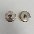 Vintage Pair Of 925 Sterling Silver Pill Box