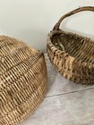 Antique Romanian Primitive Handmade Baskets  fiber Arts Farmhouse Decor  