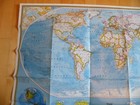 Vtg 1996 National Geographic Map Mural Ngs World Political Physical 42-1 4 x29 