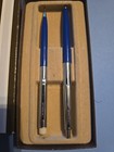 Vintage Sheaffer Silver Ballpoint Pen   Pencil Set In Original Box No Ink