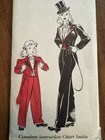 Vtg Dazian s    full Dress Suit    Girls Sz 8 Sewing Pattern 1940 s Complete Rare