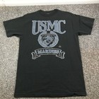 Vtg 90s United States Marine Corps Usmc T-shirt Puff Print Mens L Xl Military