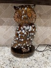 Vintage 70   s Ceramic Great Horned Owl Lamp night Light  Very Unique And Rare