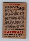1951 Bowman  268 Don Mueller Low Grade Vintage High   Baseball Card