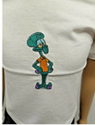 White T-shirt Size 2t With Squidward Embroidered On The Front